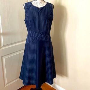 NWOT Navy striped sleeveless dress